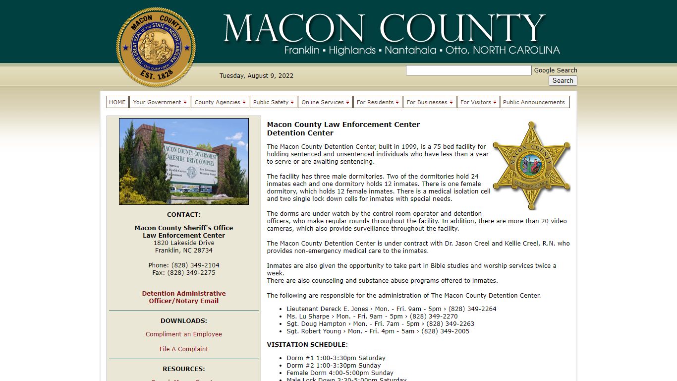 Macon County Detention Center | Macon North Carolina ...